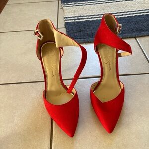 Jessica Simpson Vibrant Red Heels